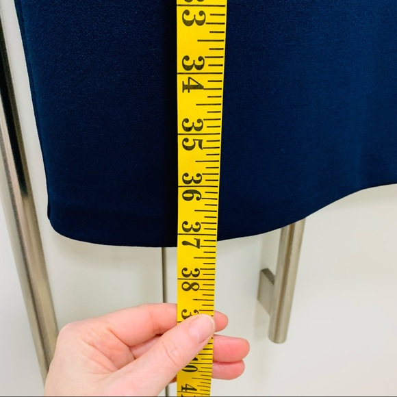 NWOT Michael Kors Navy Dress w/Sleeve Embellishments Size XS - Picture 4 of 12